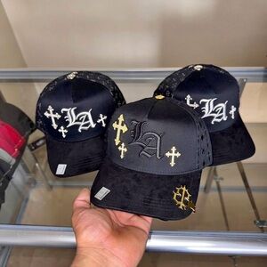 Black and Gold Embroidered Cap